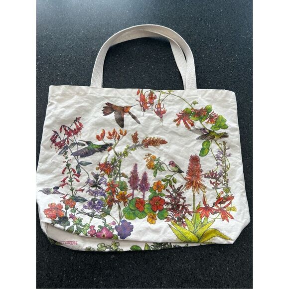 Vintage Wild Cotton Medium Hummingbird Graphic tote bag - Picture 1 of 5